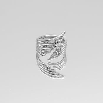 Irina Wing Wrap Ring crafted in Silver plated stainless steel from prya