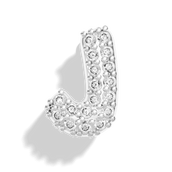 Silver Pave Bubble Letter Charms