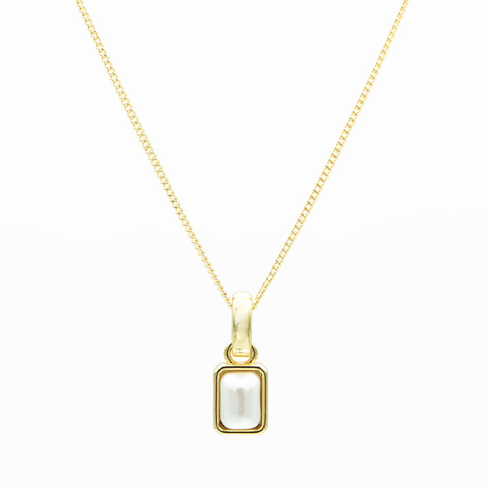 June emerald cut birthstone necklace in 18k gold from prya