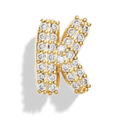 Gold Pave Bubble Letter Charms