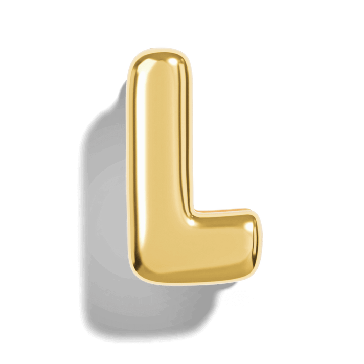 Gold Bubble Letter Charms