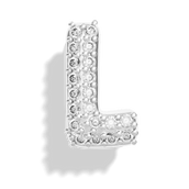 Silver Pave Bubble Letter Charms