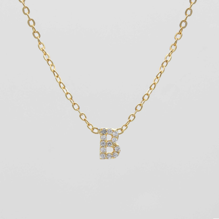 Maia Pave Initial Necklace