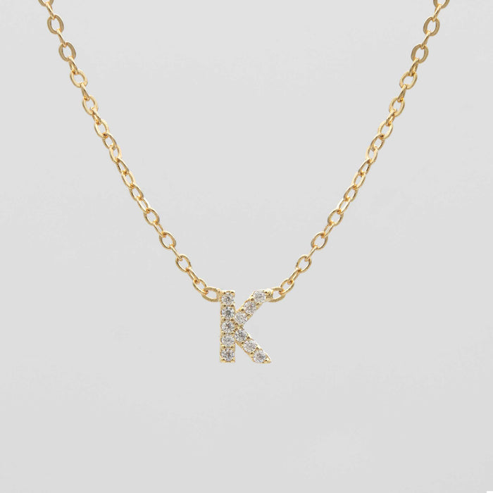 Maia Pave Initial Necklace