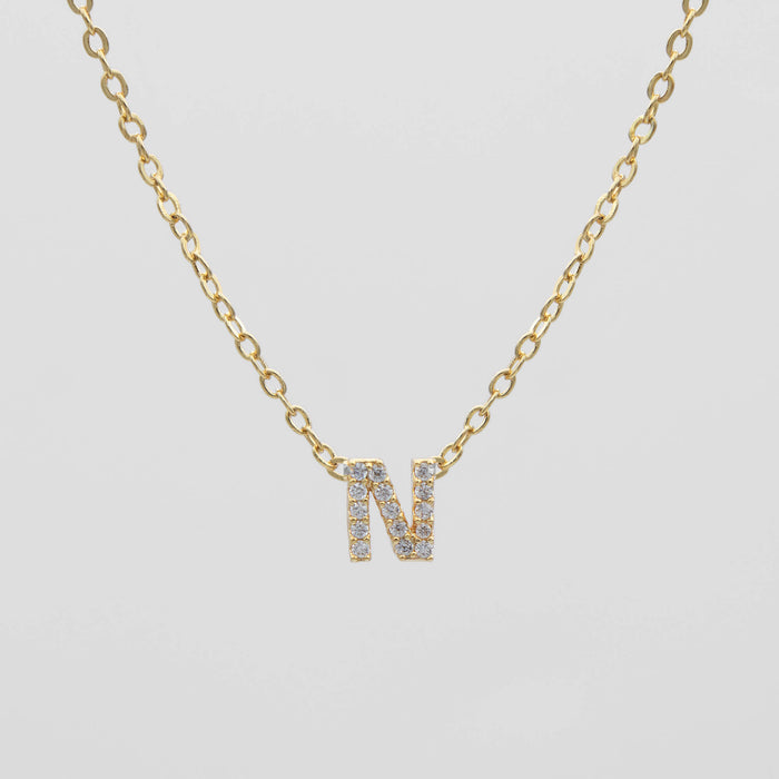 Maia Pave Initial Necklace