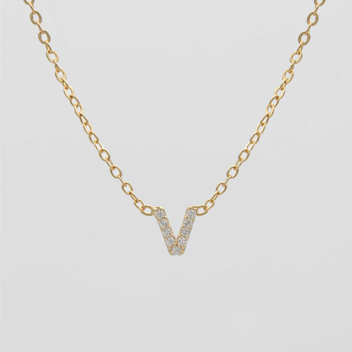 Maia Pave Initial Necklace