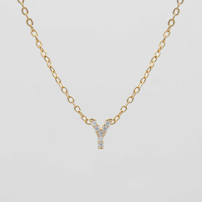 Maia Pave Initial Necklace