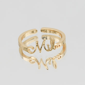 London Custom Name Ring