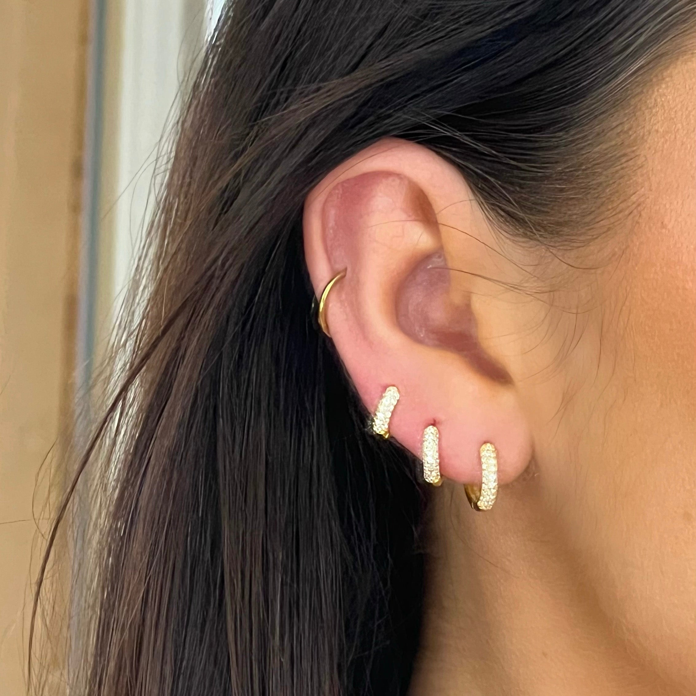Lori CZ Huggie Earrings