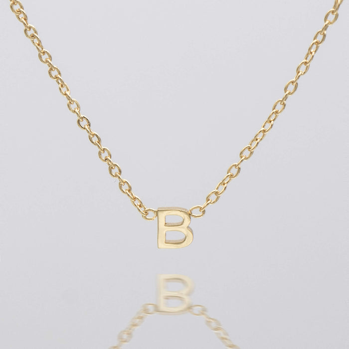 Maia Mini initial necklace in gold by prya