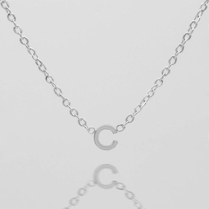 Maia Mini initial necklace in silver by prya