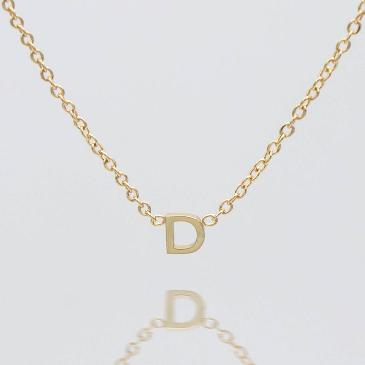 Maia Mini initial necklace in gold by prya