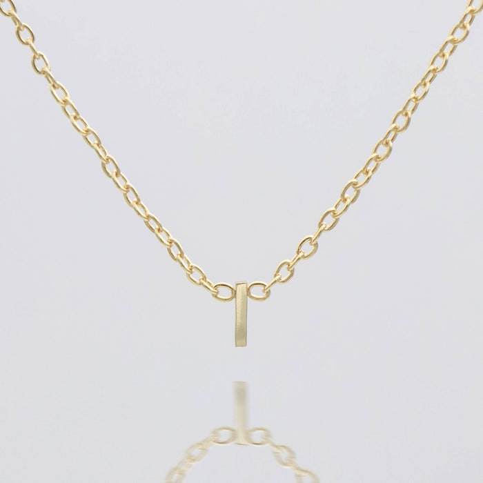 Maia Mini initial necklace in gold by prya