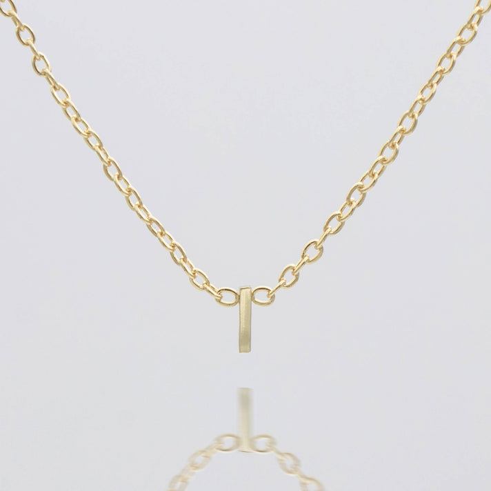 Maia Mini initial necklace in gold by prya