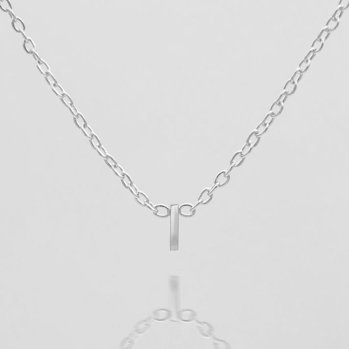 Maia Mini initial necklace in silver by prya