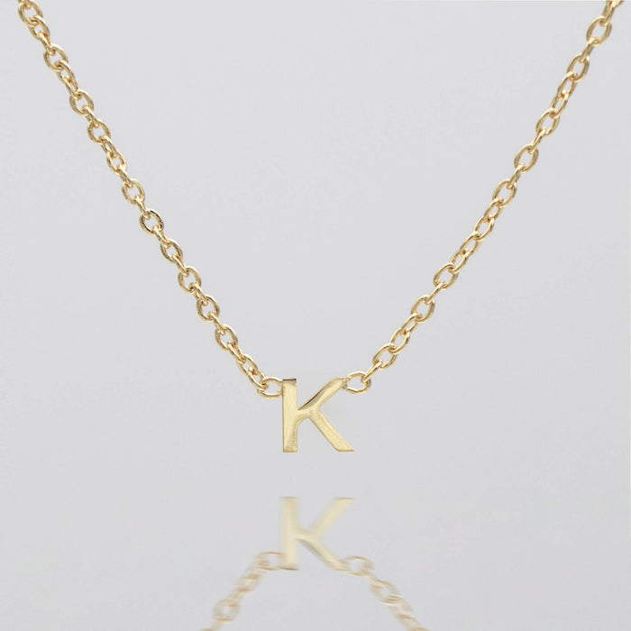 Maia Mini initial necklace in gold by prya