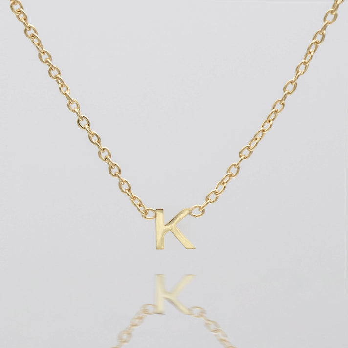 Maia Mini initial necklace in gold by prya