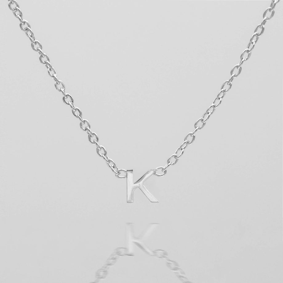 Maia Mini initial necklace in silver by prya