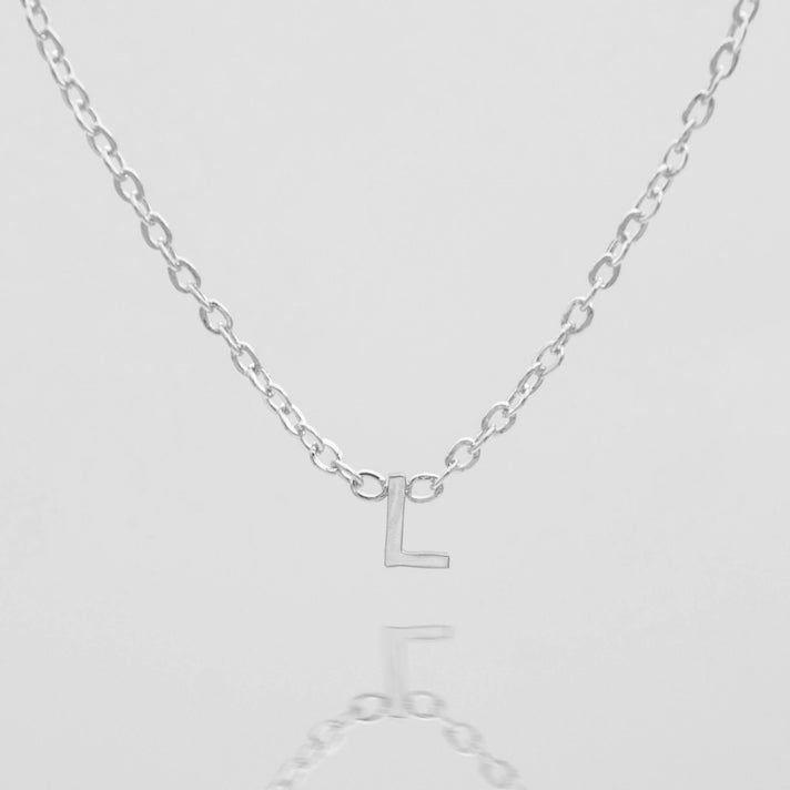 Maia Mini initial necklace in silver by prya