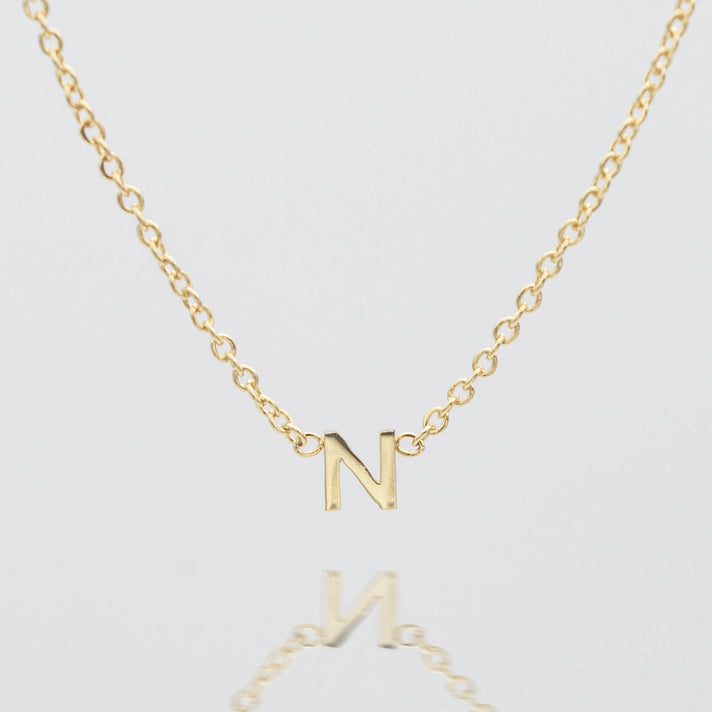 Maia Mini initial necklace in gold by prya