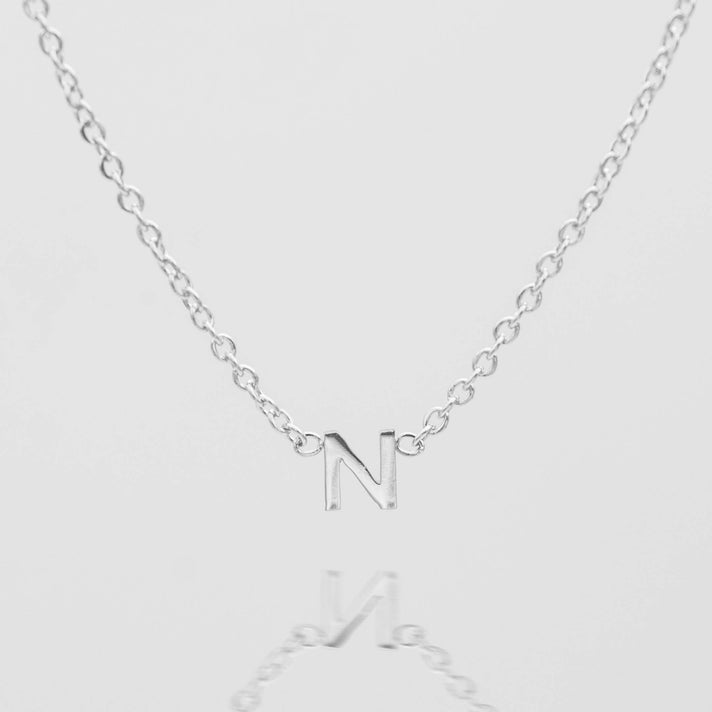 Maia Mini initial necklace in silver by prya