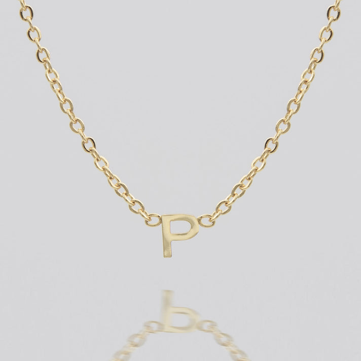 Maia Mini initial necklace in gold by prya