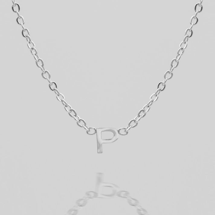 Maia Mini initial necklace in silver by prya