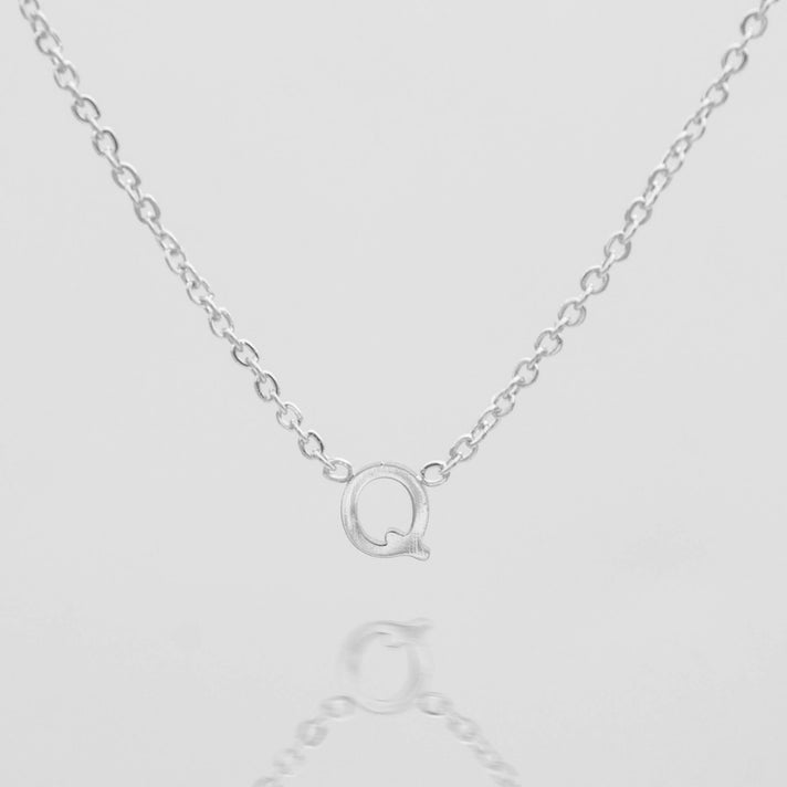 Maia Mini initial necklace in silver by prya