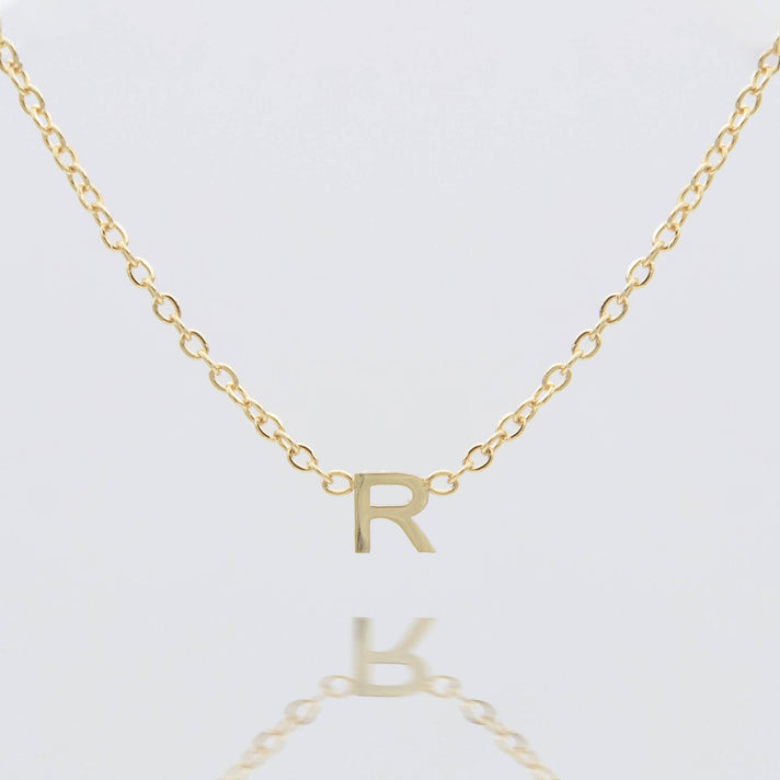 Maia Mini initial necklace in gold by prya