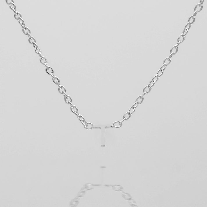 Maia Mini initial necklace in silver by prya