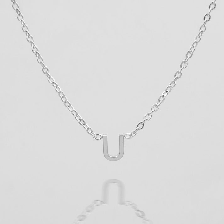 Maia Mini initial necklace in silver by prya
