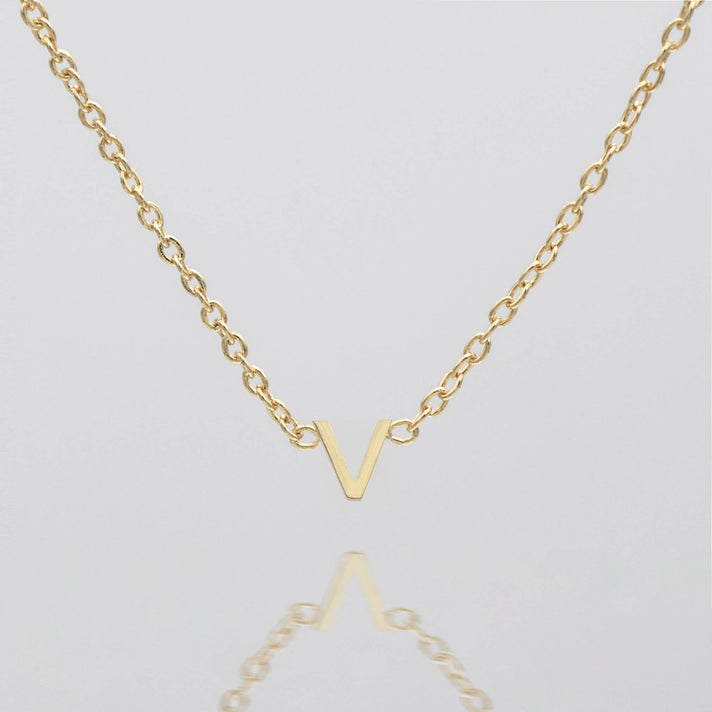 Maia Mini initial necklace in gold by prya