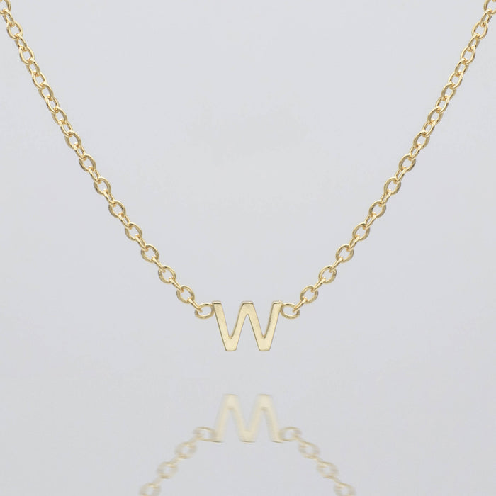 Maia Mini initial necklace in gold by prya