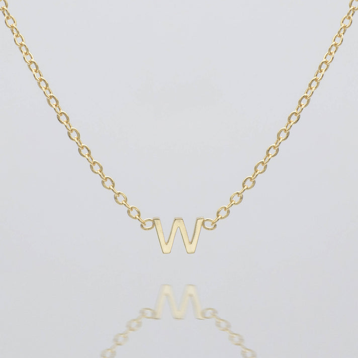 Maia Mini initial necklace in gold by prya