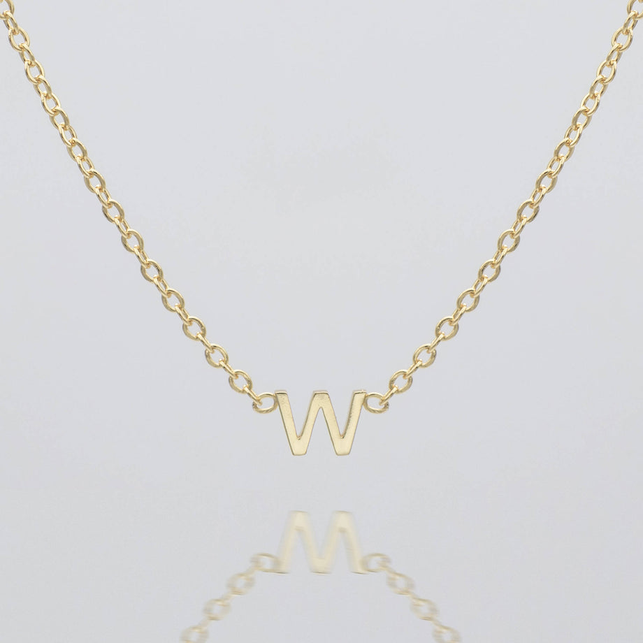 Maia Mini initial necklace in gold by prya