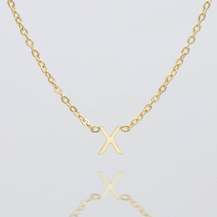 Maia Mini initial necklace in gold by prya