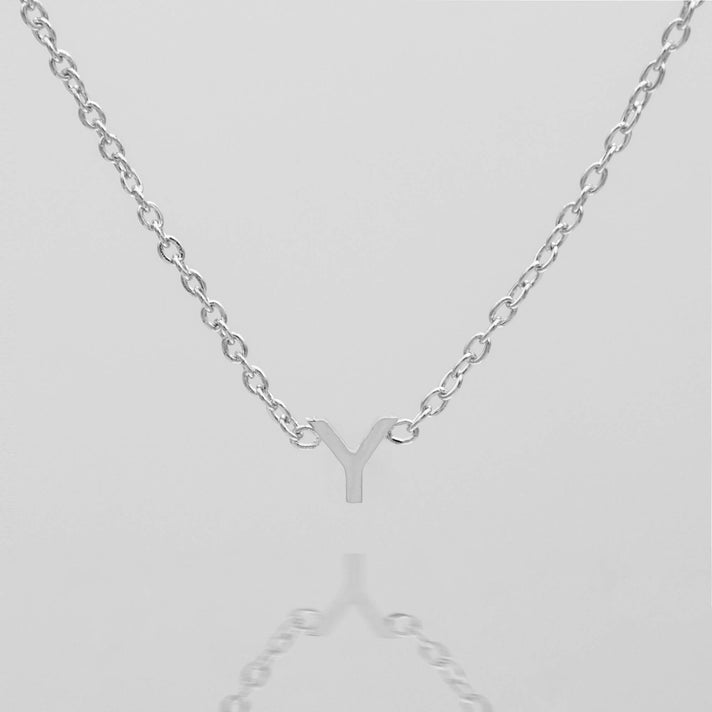 Maia Mini initial necklace in silver by prya