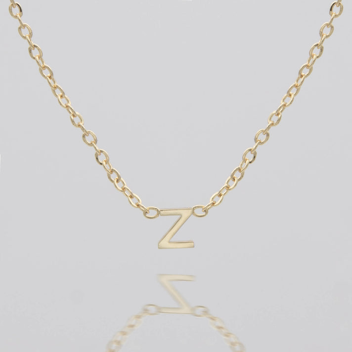 Maia Mini initial necklace in gold by prya