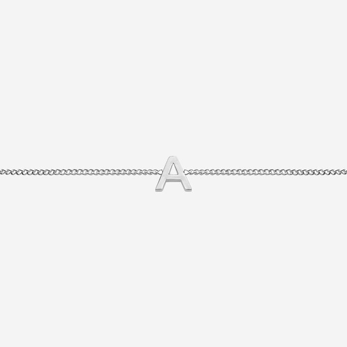 Maia Initial Bracelet featuring a delicate chain and an elegant 'A' initial pendant.