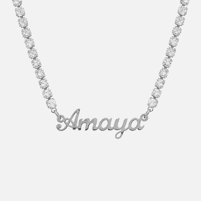 Miami Name Tennis Necklace