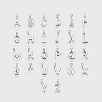 alphabet letter chart of mini bubble initial necklace available in 18k gold or silver plated stainless steel from prya