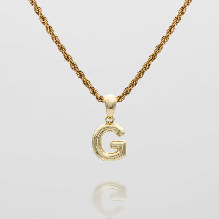 mini bubble initial necklace available in 18k gold or silver plated stainless steel from prya