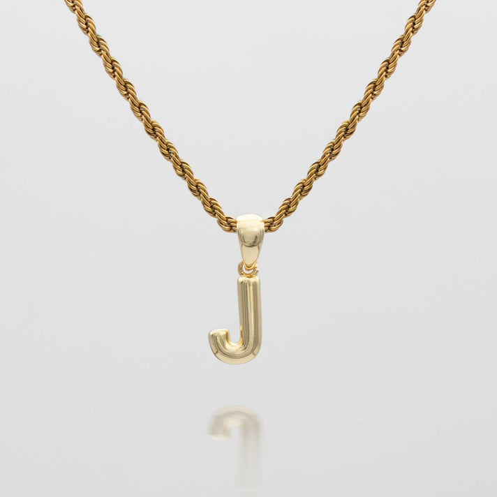 mini bubble initial necklace available in 18k gold or silver plated stainless steel from prya