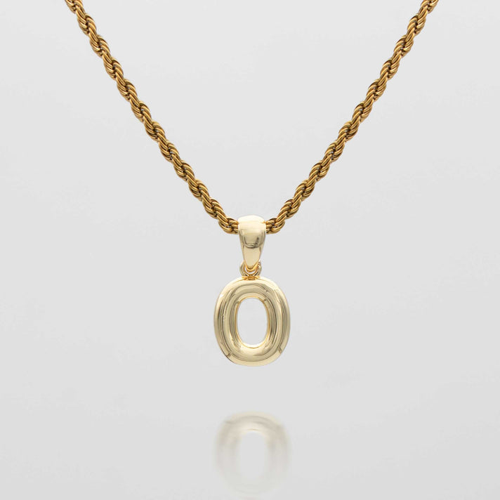 mini bubble initial necklace available in 18k gold or silver plated stainless steel from prya