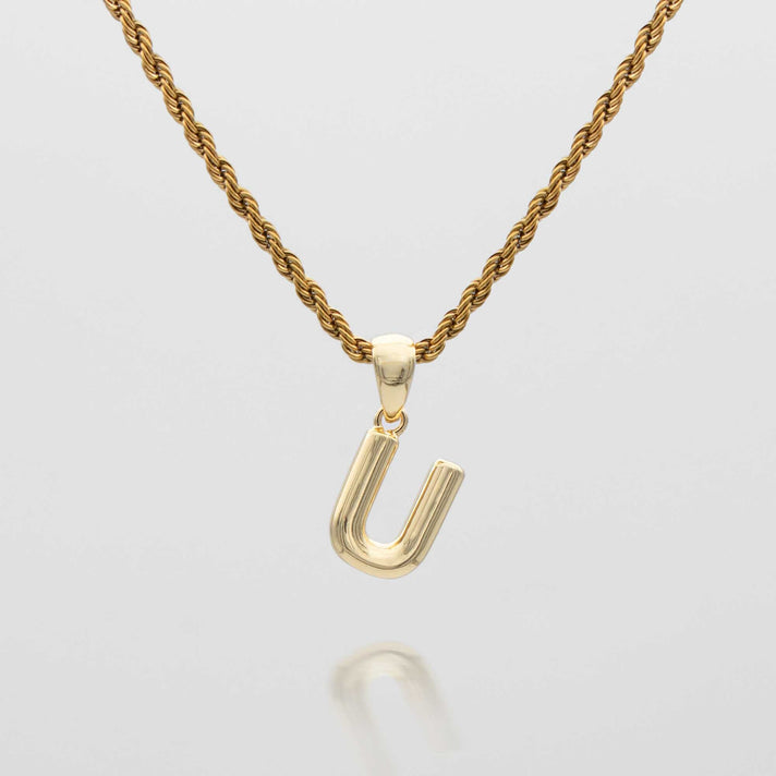 mini bubble initial necklace available in 18k gold or silver plated stainless steel from prya