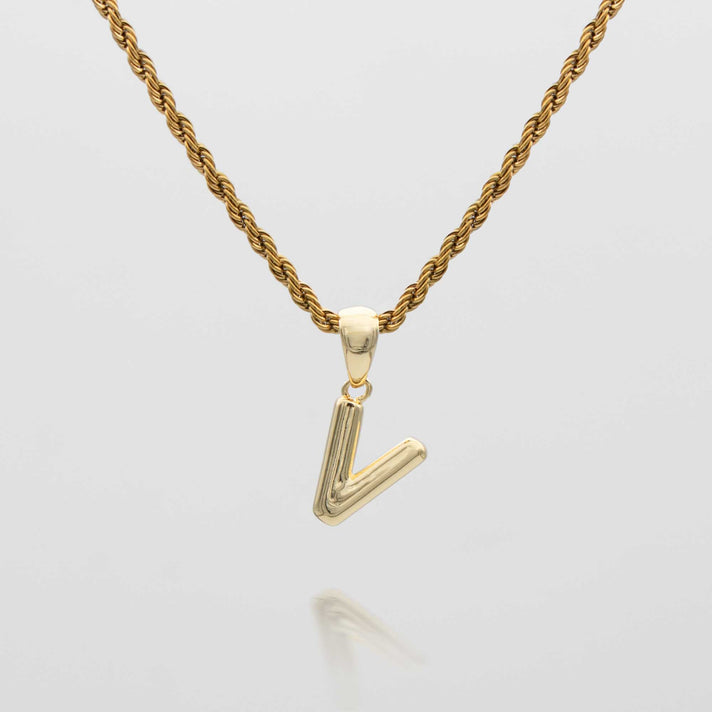 mini bubble initial necklace available in 18k gold or silver plated stainless steel from prya