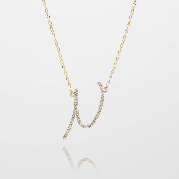 sydney initial necklace with letter 'n' in gold from prya