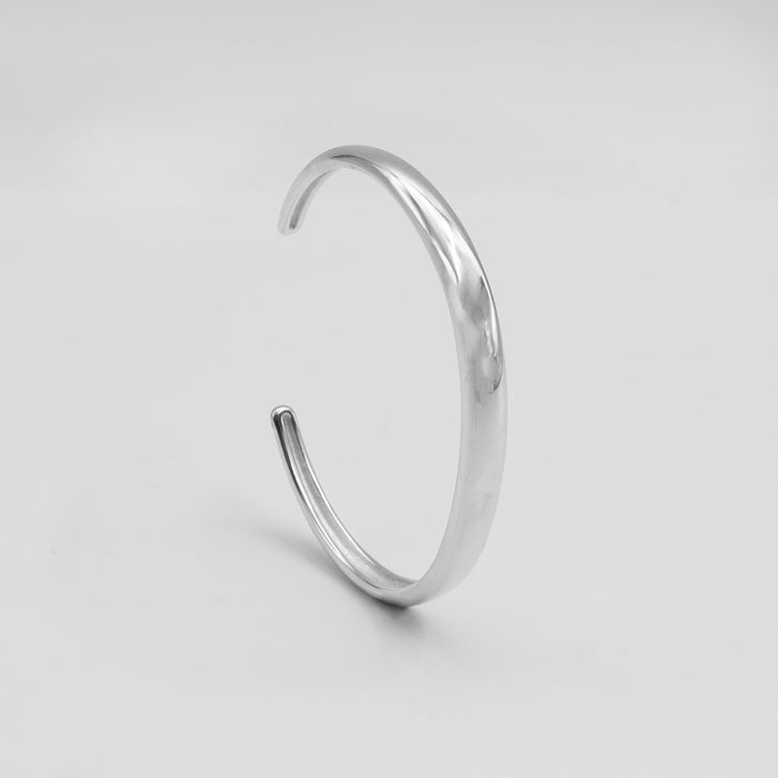image of shiny silver bangle from prya 
