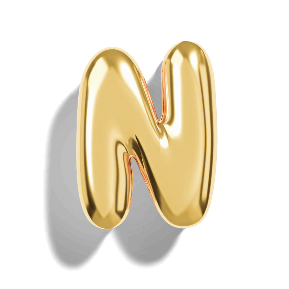 Mirco Bubble Initial Necklace