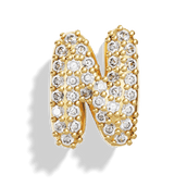 Gold Pave Bubble Letter Charms